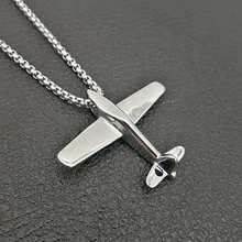 Good Quality Stainless Steel Golden Aircraft Pendant Necklace Metal Pendant Men Women Plane Necklace Silver 2024 - buy cheap