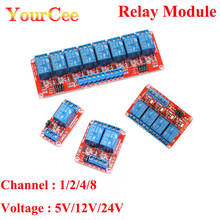 5V 12V 24V 1 2 4 8 Channel Relay Module Board Shield with Optocoupler Road High Level Low Level Trigger Relay 8 Way for Arduino 2024 - buy cheap