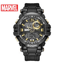 Disney Marvel мужские часы Железный человек водонепроницаемые цифровые часы трендовые повседневные многофункциональные мужские часы спортивные 20 бар секундомер 2024 - купить недорого