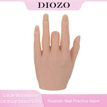 Nail Practice Hand Training Manicure Tools Model Movable Silicone Single Hand Adult Mannequin With Flexible Finger Nail Art 2024 - buy cheap