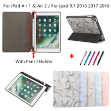Tablet Cover Case For New iPad 9.7 2018 Case 6th Gen Funda With Pencil Holder Tablet For iPad 9.7 2017 Case Air 2 Cover Etui Pen 2024 - buy cheap