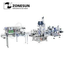 ZONESUN Automatic Olive Oil Filling Capping Labeling Machine Soap Packaging Sticker Labels Screw Bottle Production Line 2024 - buy cheap