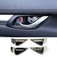 Acero inoxidable automático interior adhesivo para cuenco para puerta Moldura interior cubre para Mazda CX-5 CX5 KE KF 2012-2018, 2019, 2020 2024 - compra barato