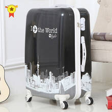 24 inch ABS+PC suitcase Travel trolley luggage 20'' carry on rolling luggage Cabin trolly bag for traveling kids Luggage bag 2024 - buy cheap