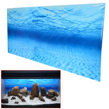 60*50cm Blue Sea Background Wall Stickers Fish Tank Undersea Aquarium Decorative Stickers Bedroom Decor  Seascape Wallpapers 2024 - buy cheap