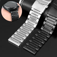 Correa de reloj clásica de acero inoxidable para Samsung Galaxy 3, 20mm, 22mm, 42mm, 46mm, GEAR S3 Active2, de liberación rápida, para relojes Seiko 2024 - compra barato
