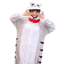 Kigurumi Chis Cat Sweet Home Pajama Adult Animal Onesie Women Men Couple Winter Pajamas Suit Sleepwear Flannel Pijamas 2024 - buy cheap