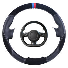 Custom Made Car Steering Wheel Cover Black For Audi TT 2008-2013 Suede Leather Auto Steering Wheel Braid 2024 - buy cheap