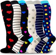 Compression Socks Varicose Veins Men Women Sports Running Socks Knee High 20-30mmgh Travel Nurses Compression Stocking 2024 - buy cheap
