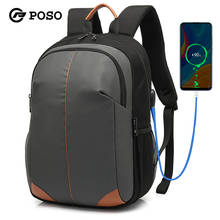 POSO Brand High Quality Splashproof Oxford School Bag Casual 15.6 Inch Laptop Backpack Student Travel Male Mochila 2024 - buy cheap