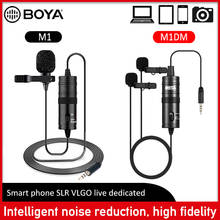 BOYA Mini BY-M1 M1DM Clip-on Lavalier Audio Microphone 3.5mm Collar Condenser Lapel Mic for recording Canon iPhone DSLR Cameras 2024 - buy cheap