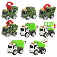 Mini Diecast Car Set Inertia Alloy Military Truck Vehicle Model Toy Metal Garbage Truck Lovely Toys for Boys Kids Birthday Gift 2024 - buy cheap