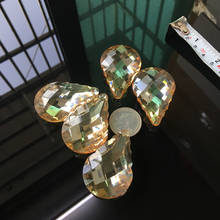 Atrapasueños de agua con forma de hoja facetada, colgante de cristal de 50mm para artesanía, adorno de prisma Fengshui, 5 uds. 2024 - compra barato