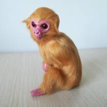 real life toy monkey hard model plastic&fur brown monkey about 9x6x13cm home decoration toy gift b1702 2024 - buy cheap