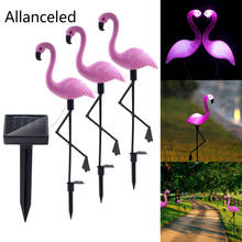 Lâmpada led de flamingo a energia solar, à prova d'água, para jardim, quintal, gramado, paisagem, decoração, iluminação 2024 - compre barato