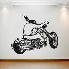 Halle motocicleta vinil adesivo de parede da motocicleta amantes clube adolescente menino quarto decoração casa mural 2ce22 2024 - compre barato