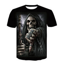 2019 new 3d skull funny T-shirt, men's casual 3d printed T-shirt, men's summer T-shirt of high quality 2024 - buy cheap