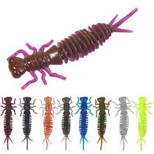 POETRYYI Larva Soft Lures 50mm 75mm 100mm Artificial Lures Fishing Worm Silicone Bass Pike Minnow Swimbait Jigging Plastic Baits 2024 - buy cheap