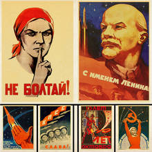 Vintage Russian Propaganda Poster the Space Race Poster Stickers USSR CCCP Stickers for Prints Wall Pictures Bathroom Decor 2024 - buy cheap