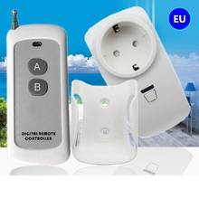 433MHZ RF Remote Control Switch Socket AC 110V 220V 260V European Standard Plugs+  remote control with 2 button Transmitter 2024 - buy cheap