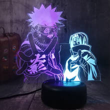 Naruto Figure Uzumaki Naruto and Uchiha Itachi 3d Night Light 7 Colors Change LED Decorative Lamp for Bedroom Home Boys Gifts 2024 - buy cheap