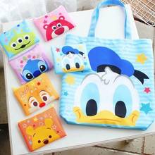 Disney Donald Duck Cartoon large capacity folding shopping bag environmental protection bag tote bag girl handbag storage bag 2024 - buy cheap