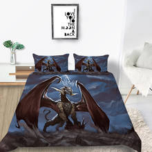 Earth Dragon Bedding Set Queen Mysterious Ligftning Duvet Cover Cartoon King Twin Full Single Double Unique Design Bed Set 2024 - buy cheap