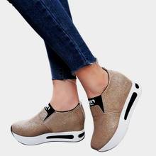 LIHUAMAO Mesh comfortable wedges heel slip on loafers women shoes suede sneaker work casual increased internal 2024 - buy cheap