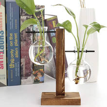Прозрачная стеклянная ваза, настольный гидропонный плантатор, стеклянный цветочный горшок, ваза, плантаторы, настольное растение, бонсай Декор 2024 - купить недорого
