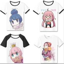 Anime Yuru Camp Cosplay T-shirt Sengoku Nadeko Shima Rin Women Men T Shirt  polyester Short Sleeve Tops Tee 2024 - buy cheap