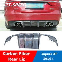 Carbon Fiber Rear Bumper Diffuser Lip Fit For Jaguar XF Double Out 2016 UP 2024 - buy cheap