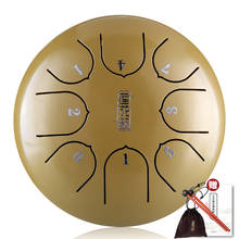 Tongue Drum 6 Inch Steel Tongue Drum Set 8 Tune Hand Pan Drum Pad Tank Sticks Carrying Bag Percussion Instruments Accessories 2024 - buy cheap
