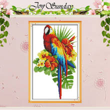 The Parrot and Flowers Patterns Counted Cross Stitch 11CT 14CT Cross Stitch Sets Chinese Cross-stitch Kits Embroidery Needlework 2024 - buy cheap