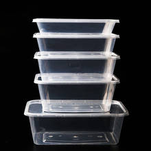 50pcs/pack Thick Disposable Lunch Box Food Package Takeaway Plastic Fast Food Fruit Salad Storage With Lid 2024 - buy cheap