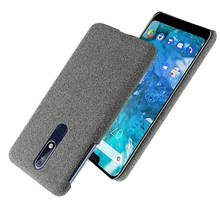 Slim Cloth Texture Fitted Cover For Nokia 7.1 Case Fabric Ultrathin Antiskid Anti-fall Case For Nokia 7.1 TA-1100 1097 1085 1095 2024 - buy cheap