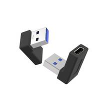 90 градусов USB C Тип C Female to USB 3,0 Мужской зарядки OTG адаптер конвертер для Тип C кабель диск ноутбук ПК компьютер 2024 - купить недорого