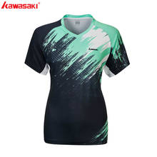 Kawasaki-ropa de bádminton para mujer, camisas deportivas con cuello en V, camiseta de tenis transpirable, ST-R2211 2024 - compra barato