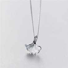 Literary Forest Ginkgo Leaf Hypoallergenic Clavicle Chain 925 Sterling Silver Personality Fashion Female Necklace SNE074 2024 - buy cheap
