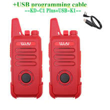 MINI transceptor fm portátil, 2 KD-C1plus, UHF, 400-470MHz, kd-c1, Radio Amateur bicomunicador, Walkie Talkie con codificador 2024 - compra barato