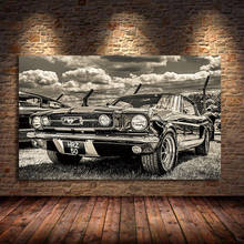 Ford Mustang Classic Car Retro Wall Art Decor Picture On Posters And Prints Vintage Luxury Car Canvas Painting For Living Room 2024 - buy cheap