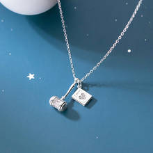 Женское серебряное ожерелье MIQIAO, маленькая медаль из серебра 925 пробы с бриллиантами, Женская цепочка на ключицы 2024 - купить недорого