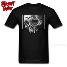 Camiseta de motociclista 3D para hombre, camisa con estampado de calavera para hombre, ropa Vintage, camiseta fresca de verano, camiseta de estilo gótico para Halloween, Tops negros 2024 - compra barato