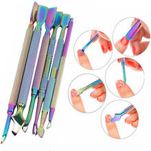6PCS Dual-end Stainless Steel Nail Cuticle Pusher Spoon Remover Trimmer Dead Skin Manicure Pedicure Cleaner Nail Tool 2024 - buy cheap