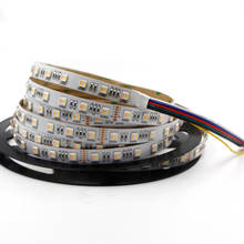 1 м 5 м 5в1 RGB + CCT светодиодный ленточный светильник 5050 60 светодиодов/м 5 цветов в 1 чипе CW + RGB + WW RGBWW гибкий светодиодный ленточный светильник 12 мм PCB 12В 24В 2024 - купить недорого