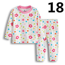 Новый Цветочный Пижамный костюм для маленьких девочек, комплект для сна для младенцев, 100% хлопок, мягкая футболка для новорожденных, брюки, детская одежда, комбинезон 2024 - купить недорого
