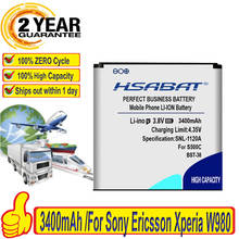 Hsabat-bateria de 3400mah para sony ericsson, xperia w980, z770i, c510, c905, k770, k858, k850, r300i 2024 - compre barato