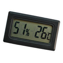 Mini higrómetro Digital, termómetro de humedad, medidor de temperatura para reptiles, negro 2024 - compra barato