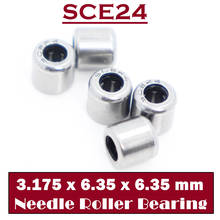 Rodamiento SCE24 de 3.175x6,35x6,35mm, rodamientos de agujas de taza dibujada, rodamiento B24 BA24Z SCE 24, 5 uds. 2024 - compra barato