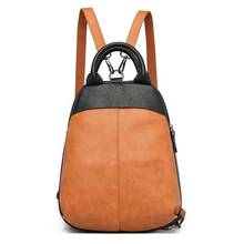 2021 новый высококачественный кожаный рюкзак женские сумки через плечо многофункциональный дорожный рюкзак школьные сумки для девочек рюкзак mochila 2024 - купить недорого