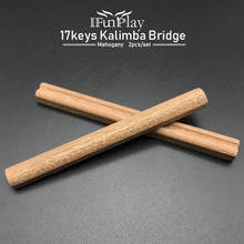 Kalimba bridge de 17 teclas em mogno, piano de dedo diy com ponte de madeira, instrumentos musicais 2024 - compre barato